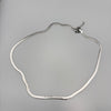collar de cadena serpiente plateado