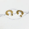 Pendientes Sol dorado