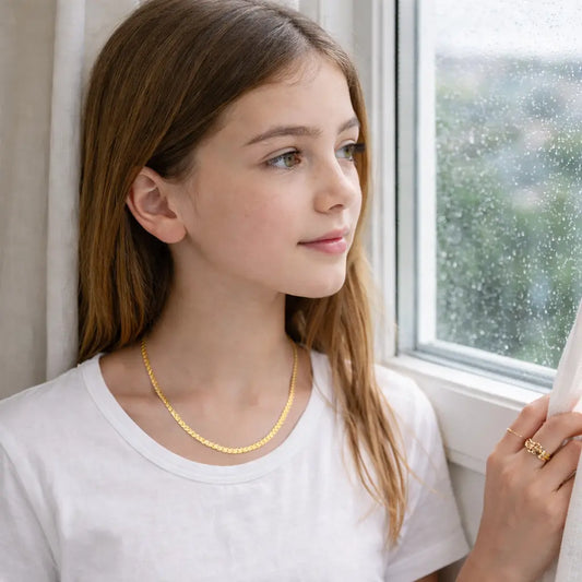 collar de cadena serpiente dorado