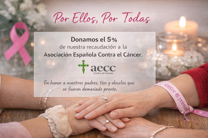 Brillamos juntas y ayudamos juntas 5%  destinado a la lucha contra el cáncer.✨