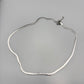 collar de cadena serpiente plateado