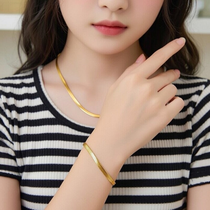 pulsera cadena serpiente 20 cm