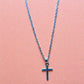 Cadena cruz plata