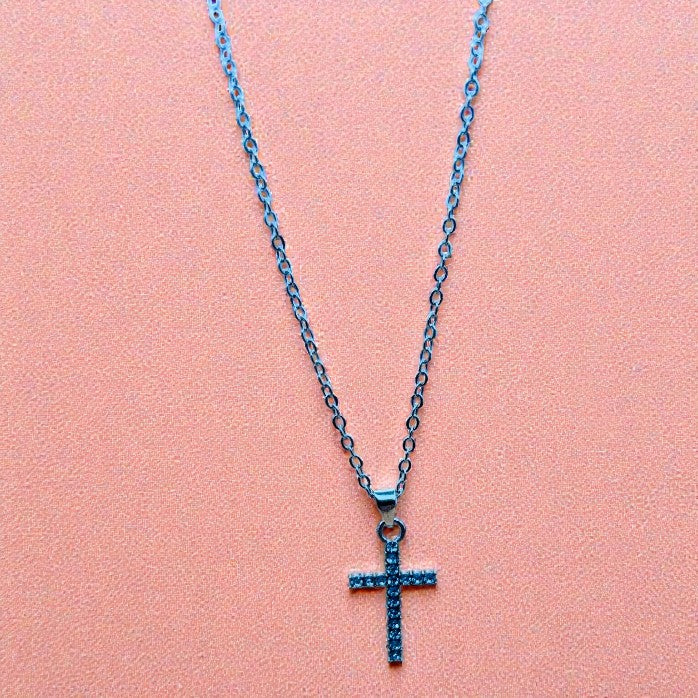 Cadena cruz plata