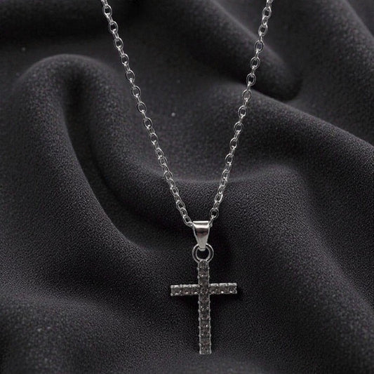 Cadena cruz plata