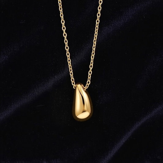 collar gota dorado