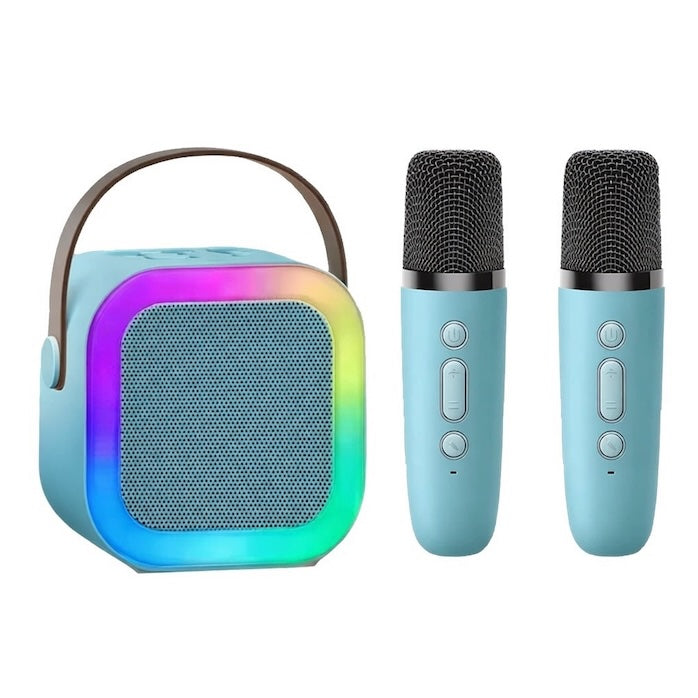 Karaoke con 2 micros Azul
