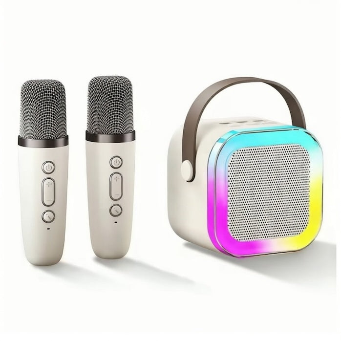 Karaoke con 2 micros Blanco