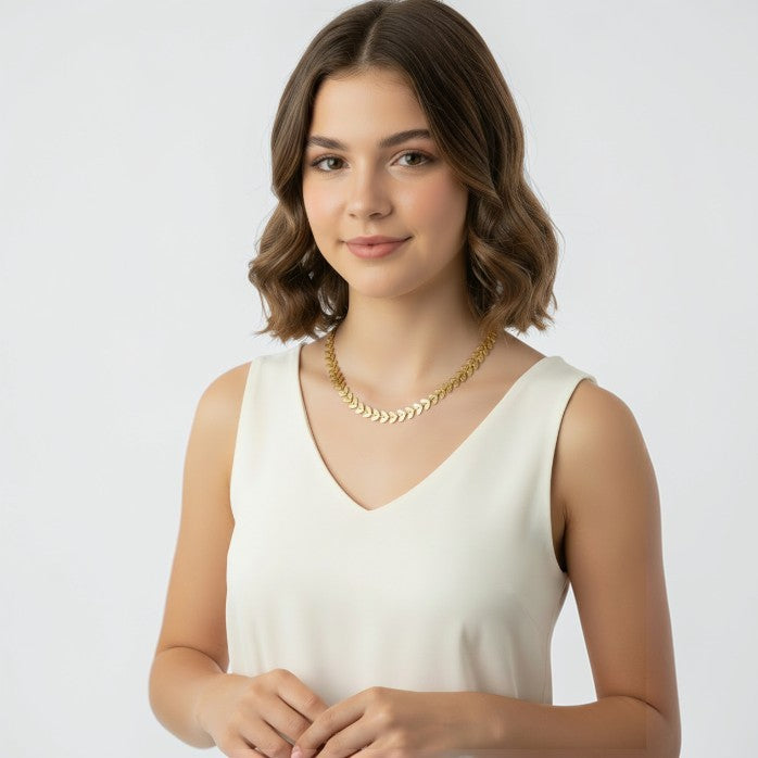 collar de hojas