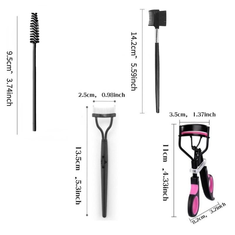 Eyelash Curler with Eyelash Combs & Brushes, Summer Gifts, 12Pcs/Set Lash Curler Kit, Classic Lash Curler with Replacement Pads & Eyelash Separator Tool & Spoolie Brushes, Eyelash Curlers with Lash Separator Tool, Eye Makeup Cosmetic Tool