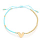 Pulsera Corazon de Hilo dorada