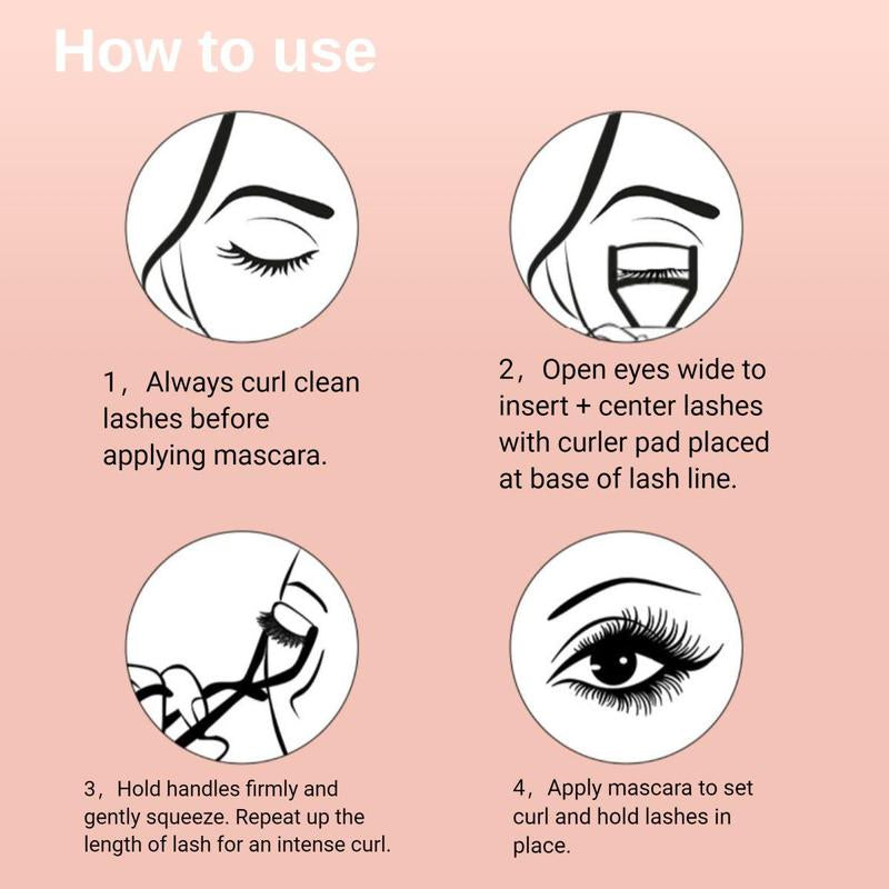 Eyelash Curler with Eyelash Combs & Brushes, Summer Gifts, 12Pcs/Set Lash Curler Kit, Classic Lash Curler with Replacement Pads & Eyelash Separator Tool & Spoolie Brushes, Eyelash Curlers with Lash Separator Tool, Eye Makeup Cosmetic Tool